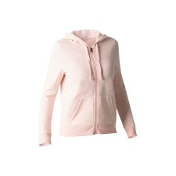 Bluza na zamek z kapturem Gym & Pilates 520 damska. Różowe bluzy damskie z kapturem marki DOMYOS, xl, z bawełny. W wyprzedaży za 49,99 zł.