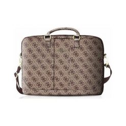 Guess 4G Uptown 15" brązowa. Pomarańczowe torby na laptopa Guess, w paski, ze skóry, eleganckie. Za 299,00 zł.