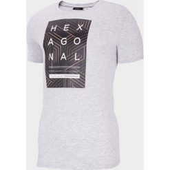 T-shirt męski TSM620 - chłodny jasny szary melanż - Outhorn. Szare koszulki męskie Outhorn, m, bez wzorów, bez kołnierzyka. Za 39,99 zł.