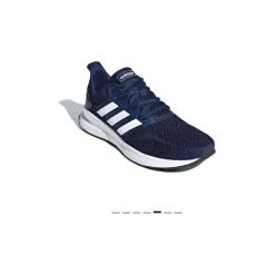 Buty adidas RUNFALCON. Niebieskie trampki męskie Adidas, bez wzorów, bez zapięcia. Za 178,64 zł.