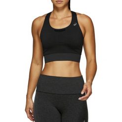 Asics Cooling Seamless Bra 2012A255-001. Czarne biustonosze sportowe damskie Asics, s, bez wzorów, z poliesteru. W wyprzedaży za 129,99 zł.