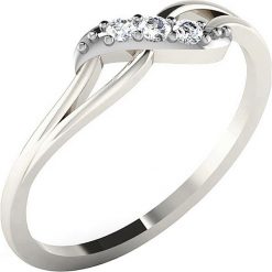 Złoty pierścionek z diamentami. Szare pierścionki damskie Art of Diamond & Co., z diamentem, złote. W wyprzedaży za 430,95 zł.