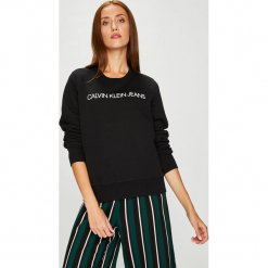 Calvin Klein Jeans - Bluza. Szare bluzy rozpinane damskie Calvin Klein Jeans, m, z nadrukiem, z bawełny, bez kaptura. Za 359,90 zł.