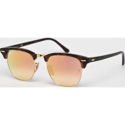 Ray-Ban - Okulary Clubmaster Double Bride. Pomarańczowe okulary przeciwsłoneczne damskie marki Ray-Ban. W wyprzedaży za 649,90 zł.