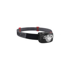 Lampa czołówka TREK ONNIGHT 300 - 130 lumenów. Czarne plecaki męskie marki FORCLAZ, bez wzorów. Za 59,99 zł.