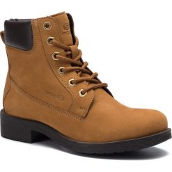 Trapery GEOX - D Rawelle B D946RB 032BC C5B6M Biscuit/Coffee. Pomarańczowe trapery damskie Geox, ze skóry ekologicznej, bez obcasa, bez zapięcia. W wyprzedaży za 229,00 zł.