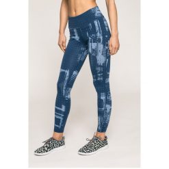 Reebok - Legginsy Lux Tight. Niebieskie spodnie damskie Reebok, l, z elastanu. W wyprzedaży za 119,90 zł.