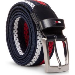 Pasek Męski TOMMY HILFIGER - Adan Striple Elastic 3.5 AM0AM05877 CJM. Niebieskie paski męskie TOMMY HILFIGER, w paski, ze skóry ekologicznej. Za 229,00 zł.
