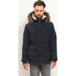 Kurtka długa męska. Pomarańczowe kurtki męskie Top Secret, na zimę, xl, bez wzorów, eleganckie, długie, z kapturem. W wyprzedaży za 129,99 zł.