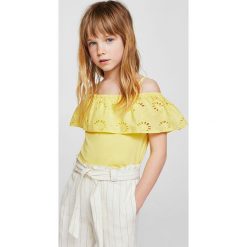 Mango Kids - Top dziecięcy Mesonera 110-164 cm. Szare topy damskie marki Mango Kids, z haftami, z bawełny. Za 59,90 zł.