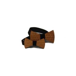 Zestaw Tata+Syn Kotwice. Pomarańczowe muszki męskie marki The bow bow ties, w paski, z dzianiny. Za 129,00 zł.