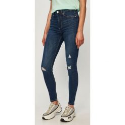 Tally Weijl - Jeansy Pump. Niebieskie jeansy damskie TALLY WEIJL, bez wzorów, z elastanu, z podwyższonym stanem. Za 99,90 zł.