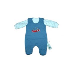 Ebi & Ebi Fairtrade Śpioszki uni blue - niebieski - Gr.62. Niebieskie śpiochy niemowlęce Ebi & Ebi, bez wzorów, z bawełny. Za 88,00 zł.