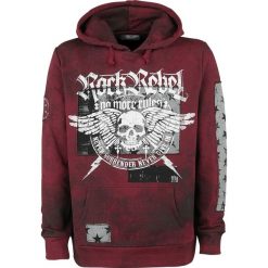 Bluzy męskie: Rock Rebel by EMP Bodies Bluza z kapturem bordowy