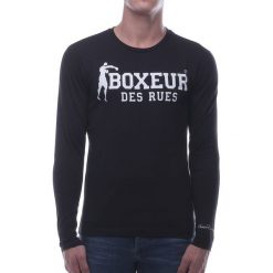 Koszulki sportowe męskie: BOXEUR Koszulka długi rękaw czarna r.XXL (BXE-2809F)