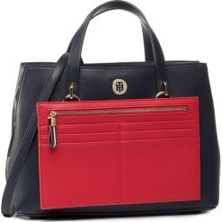 Torebka TOMMY HILFIGER - Charming Tommy Med Work Bag AW0AW08158 CJM. Niebieskie torebki klasyczne damskie TOMMY HILFIGER, z aplikacjami, ze skóry ekologicznej, klasyczne, zdobione, bez dodatków. W wyprzedaży za 449,00 zł.