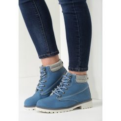 Buty zimowe damskie: Granatowe Traperki Riverdale