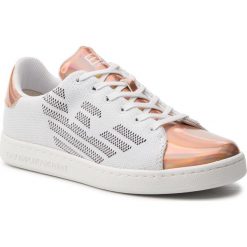 Sneakersy EA7 EMPORIO ARMANI - XSX007 XOT10 D884 White/Rainbow Rose. Żółte półbuty damskie EA7 Emporio Armani, ze skóry ekologicznej. Za 569,00 zł.