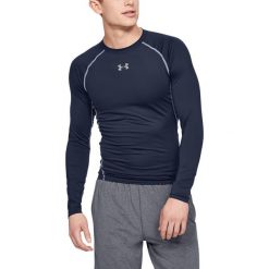 Under Armour Armour Compression Koszulka Niebieski. Niebieskie podkoszulki męskie Under Armour, l, z nadrukiem, z elastanu, z długim rękawem. Za 171,95 zł.