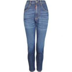 Dsquared2 Jeansy "Twiggy Jean". Czerwone jeansy damskie Dsquared2, bez wzorów, z jeansu, z podwyższonym stanem. Za 879,00 zł.