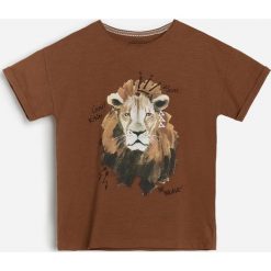 Bawełniany t-shirt z nadrukiem -. T-shirty męskie Reserved, z nadrukiem, z bawełny, bez kołnierzyka. Za 35,99 zł.