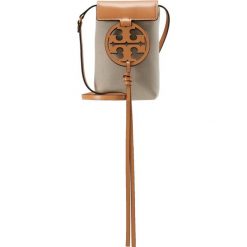 Torebki klasyczne damskie: Tory Burch MILLER PHONE CROSSBODY Torba na ramię natural/vachetta