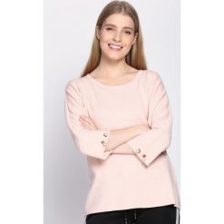 Różowy Sweter Running Circles. Różowe bez kategorii Born2be, xl, z dzianiny, z okrągłym kołnierzem. Za 84,99 zł.