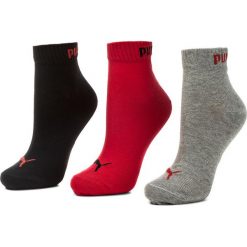 Zestaw 3 par niskich skarpet unisex PUMA - 271080001 Black/Red 232. Szare skarpetki damskie Puma, bez wzorów, z elastanu. Za 39,99 zł.