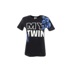 T-shirty z krótkim rękawem Twin Set YS82D9. Czarne t-shirty damskie Twin Set, xl, bez wzorów, bez kołnierzyka. Za 452,16 zł.
