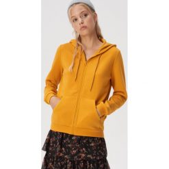 Bluza basic z kapturem - Żółty. Żółte bluzy damskie Sinsay, s, bez wzorów, bez rękawów, z kapturem. Za 39,99 zł.