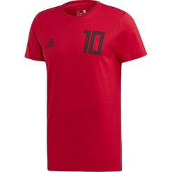 Adidas Salah 10 Graphic Tee FT1440 t-shirt męskie czarne L. Czarne t-shirty męskie Adidas, m, bez wzorów, z bawełny, sportowe, z dekoltem na plecach, krótkie. W wyprzedaży za 69,99 zł.
