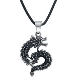 EtNox Hard and Heavy Sparkling Dragon Naszyjnik srebrny. Szare naszyjniki męskie marki etNox Hard and Heavy, srebrne. Za 74,90 zł.