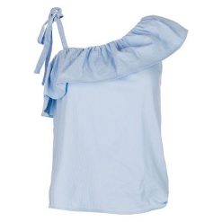 Vero Moda Damska Koszulka Z Ramiączkami Typu Sia One Shoulder Frill Top Cerulean (Rozmiar S). Szare koszulki damskie marki Vero Moda, s, bez wzorów, bez kołnierzyka, bez rękawów. W wyprzedaży za 94,00 zł.