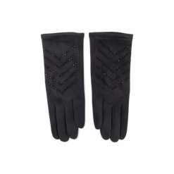 ACCCESSORIES 1w6-006-aw19 Czarny. Czarne rękawiczki damskie ACCCESSORIES, bez wzorów, z elastanu. Za 29,99 zł.