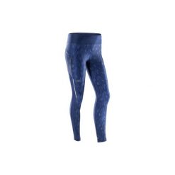 Legginsy damskie do biegania RUN DRY+. Różowe legginsy sportowe damskie KALENJI, l, bez wzorów, z elastanu, do biegania. Za 59,99 zł.