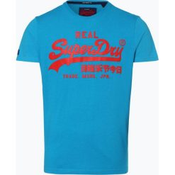 Superdry - T-shirt męski, niebieski. Niebieskie t-shirty męskie Superdry, s, z nadrukiem, eleganckie, bez kołnierzyka. Za 119,95 zł.