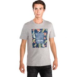 Jack & Jones Tropicana Koszulka Szary. Szare podkoszulki męskie Jack & Jones, l, z nadrukiem, z bawełny, bez kołnierzyka, z krótkim rękawem, krótkie. Za 66,95 zł.