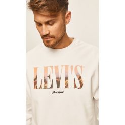 Levi's - Bluza. Białe bluzy męskie Levi's®, s, z nadrukiem, z bawełny, z okrągłym kołnierzem, bez rękawów, bez kaptura. Za 319,90 zł.