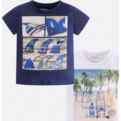 Mayoral - T-shirt dziecięcy 92-134 cm (2-pack). Szare t-shirty męskie marki Mayoral, z nadrukiem, z bawełny, z okrągłym kołnierzem. Za 89,90 zł.