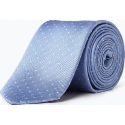 OLYMP Luxor modern Fit - Krawat jedwabny męski, niebieski. Niebieskie krawaty męskie OLYMP Luxor modern Fit, bez wzorów, z jedwabiu, eleganckie. Za 149,95 zł.