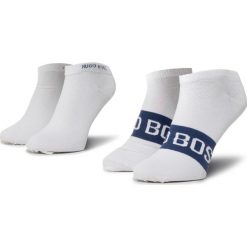 Zestaw 2 par niskich skarpet unisex BOSS - 2P As Logo Cc 50428744 100. Białe skarpetki męskie Boss, bez wzorów, z elastanu. Za 59,00 zł.