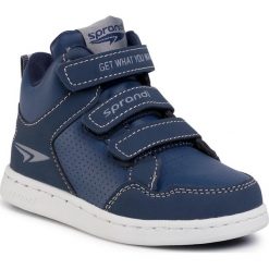 Sneakersy SPRANDI - SCP23-5817 Navy. Niebieskie trampki chłopięce Sprandi, bez wzorów, ze skóry ekologicznej, na rzepy. Za 89,99 zł.