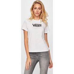 Vans - T-shirt. Białe t-shirty damskie Vans, s, bez wzorów, z bawełny, z okrągłym kołnierzem. W wyprzedaży za 89,90 zł.