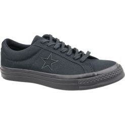 Converse One Star Ox 163380C 43 Czarne. Czarne buty sportowe męskie Converse, z tkaniny, bez zapięcia. W wyprzedaży za 299,99 zł.