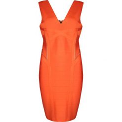 Marciano Guess Sukienka. Żółte sukienki damskie Guess, z aplikacjami, z tkaniny, dopasowane. Za 199,00 zł.