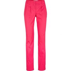 Spodnie chino ze stretchem bonprix różowy hibiskus. Różowe spodnie damskie bonprix, bez wzorów. Za 74,99 zł.