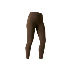 Legginsy slim Gym & Pilates 520 damskie. Brązowe legginsy sportowe damskie DOMYOS, l, z bawełny. W wyprzedaży za 39,99 zł.