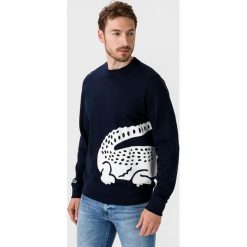Lacoste Bluza Niebieski. Niebieskie bluzy męskie Lacoste, s, z nadrukiem, z bawełny, bez kołnierzyka, bez rękawów, bez kaptura. Za 614,95 zł.