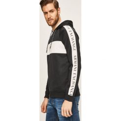Armani Exchange - Bluza. Czerwone bluzy męskie xl, z nadrukiem, z elastanu, z kapturem. Za 599,90 zł.