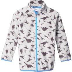 Bluza rozpinana z polaru bonprix jasnoszary melanż. Szare bluzy chłopięce bonprix, z nadrukiem, z polaru, bez rękawów, bez kaptura. Za 54,99 zł.
